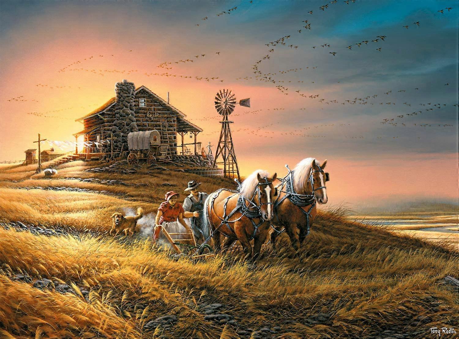 Terry Redlin - for Amber Waves of Grain - 1000 Piece Jigsaw Puzzle
