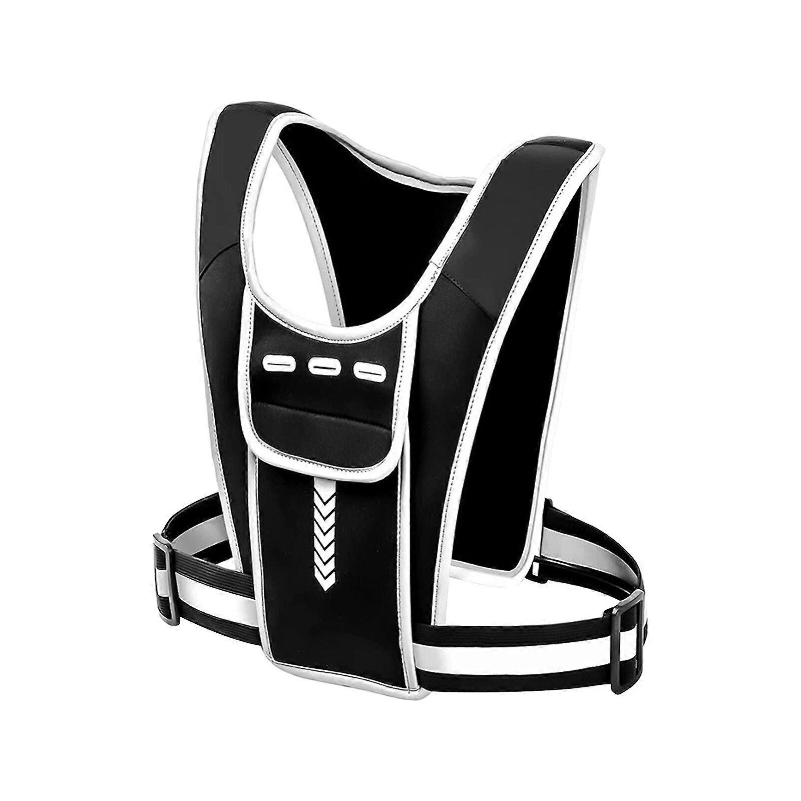 2023 New Reflective Workout Gear - Lightweight and Breathable Reflective Running Vest with Multiple Pockets and Adjustable Waist Belt - Ideal for Nigh