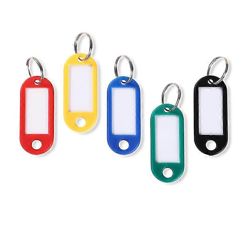Key Tags With Split Ring Key Fobs Labels Id Keyring Tags For Luggage Pet Name Memory Stick Tags(50pcs)