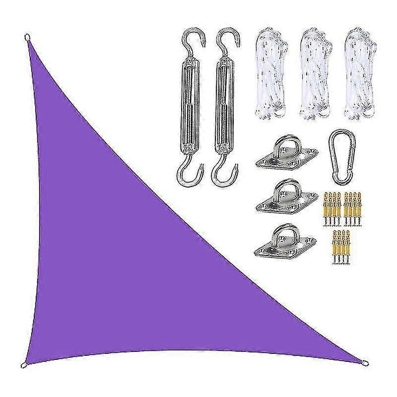 3x4x5m Waterproof Shade Sail Awning Sunshade Triangular Awning-terrace Pool Canopy Triangle For Outdoor Patiogarden Awning Strap Fixing Kit