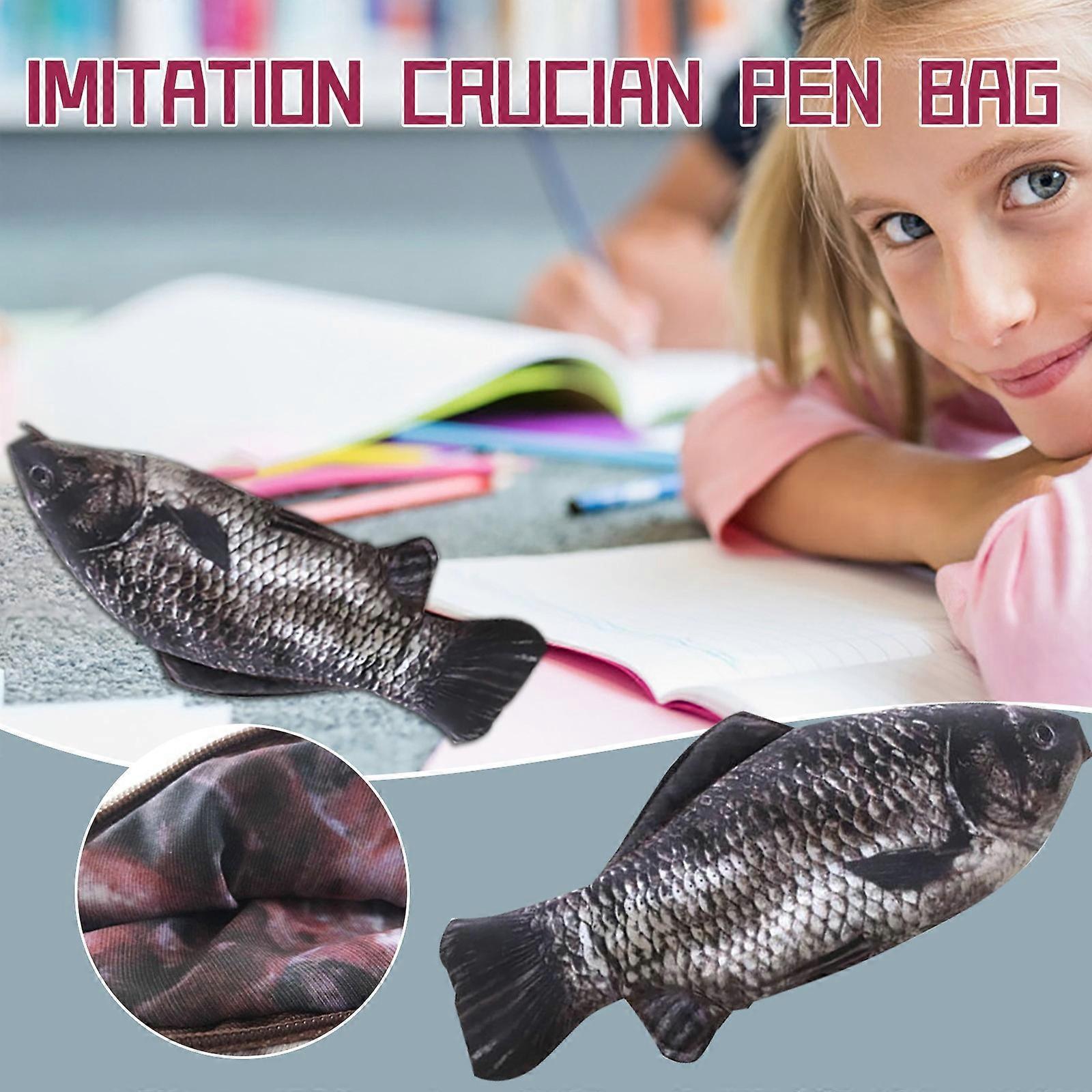 Simulation Crucian Fisch Federmäppchen Kreatives Federmäppchen Schreibwarenbox
