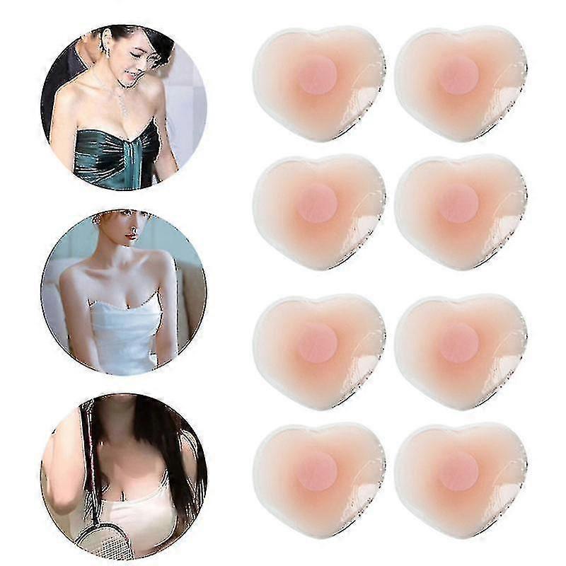 Nipple Covers, Silic Nipple Cover Reusable Thin Massars Nipple Patch, 4 Ps