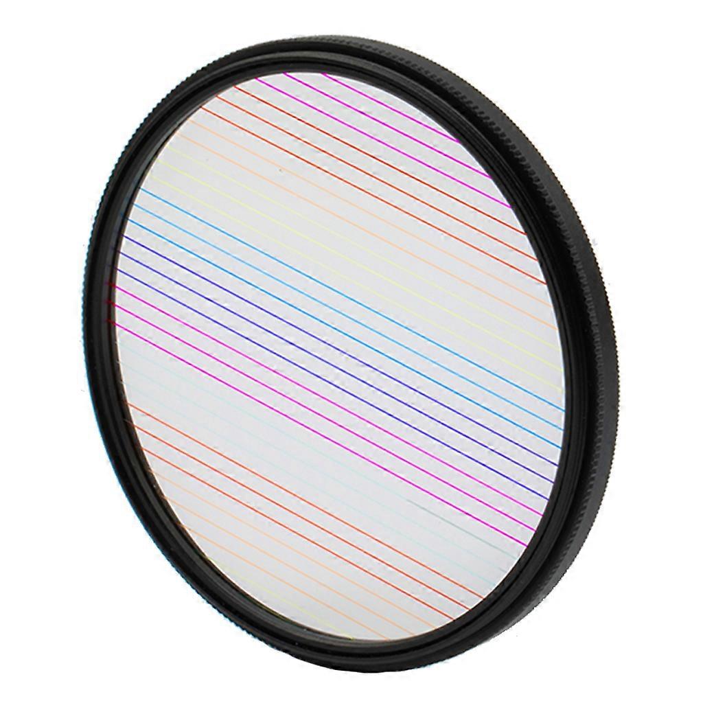 Rainbow/Blue Streak Effect Filter-77/82mm Bayonet Mount Circular Lens Flare Filter Brushed Widescreen Movie Special Effectfilter
