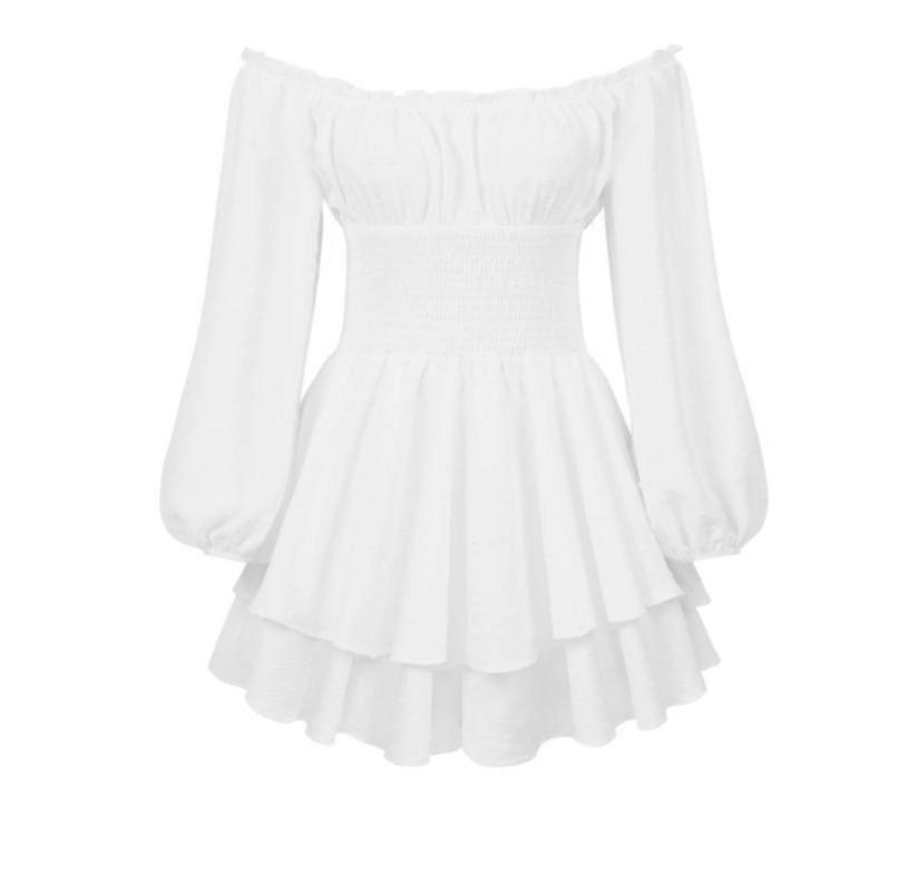 Women's Dress with Ruffled Long Sleeves, Casual Fit, Available in Multiple Sizes and Colors, Perfect for Summer Events