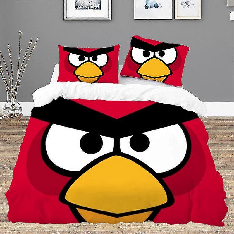 f945  Bed Sheets A-ngry BirdS Comforter Bedding Sets Bed Linen Sets Twin Size Bedding Set Duvet Cover Queen Double Sheets Home Textile GardenBed Sheet