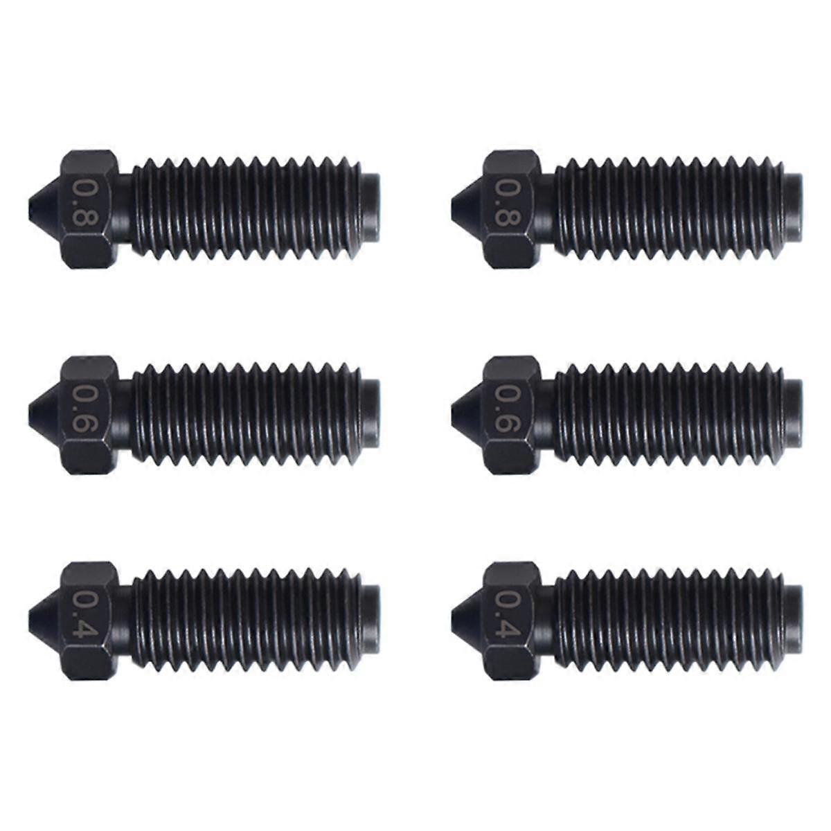 For 3 Hardened Steel Nozzle Printer High Flow Nozzles for 3D Printer