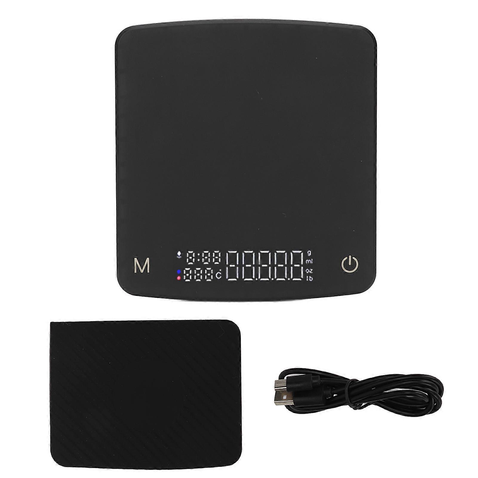 Tiny Coffee Scale Digital Drip Coffee Scale Rechargeable Automatic Timing Kitchen Food Scale 500g/0.01g