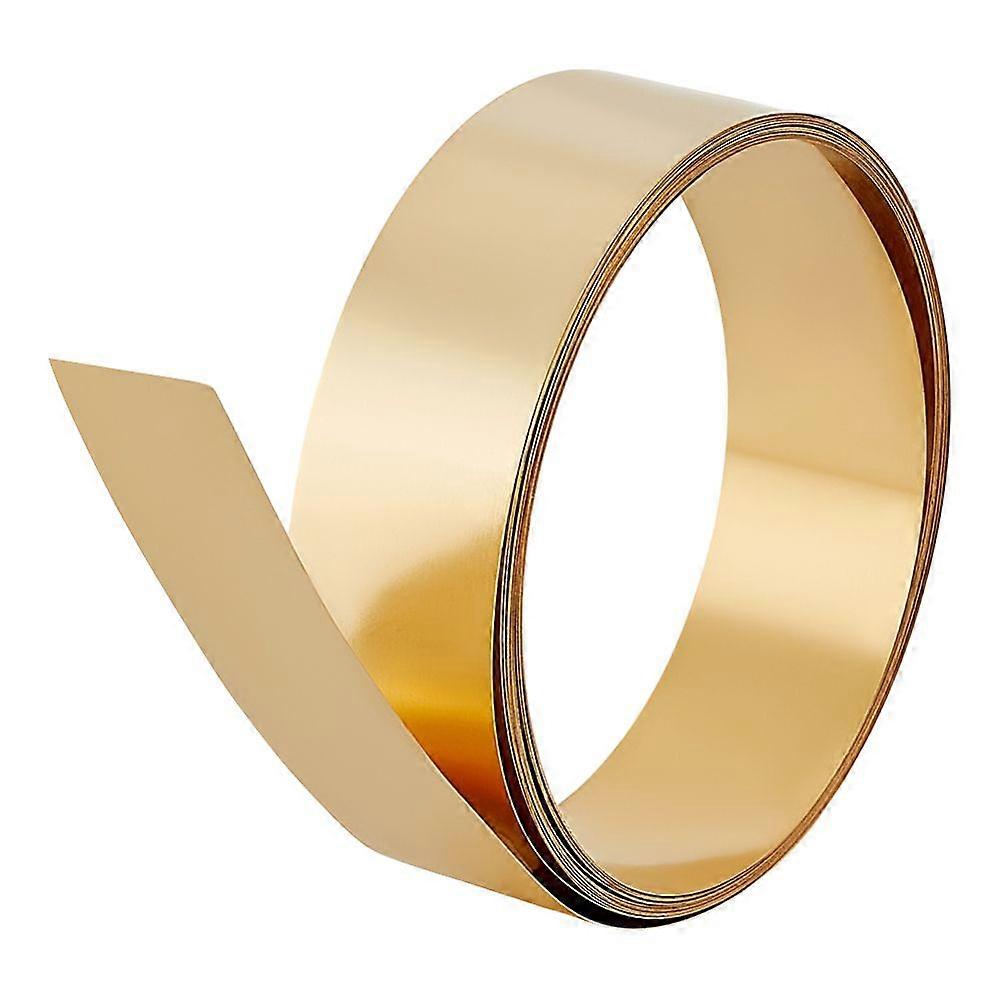 Brass Sheets Rolls for Mechanical Cutting Precision Machining Mould Making Champagne Yellow 20x0.2mm 3m/roll
