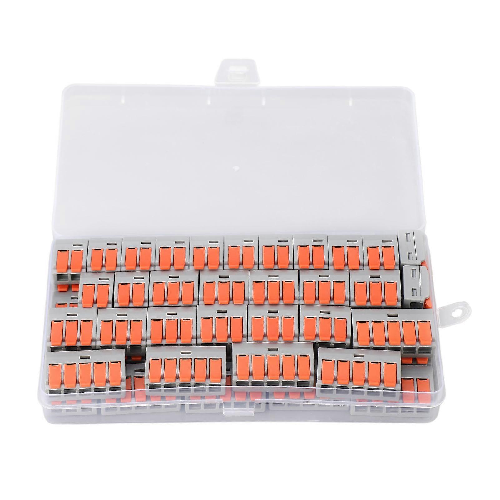 Electrical Wire Terminal 60pcs Wire Connectors Quick Connect Terminal Assortment Kit Press Type Terminals For Electrical Wiring 0.5-6mm² 450V 40A