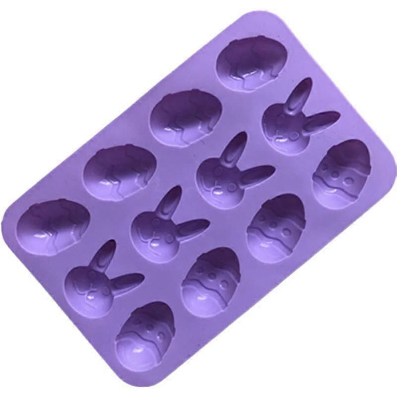Easter Bunny Chocolate Molds Silicone Easter Egg Shape Chocolate Molds Baking