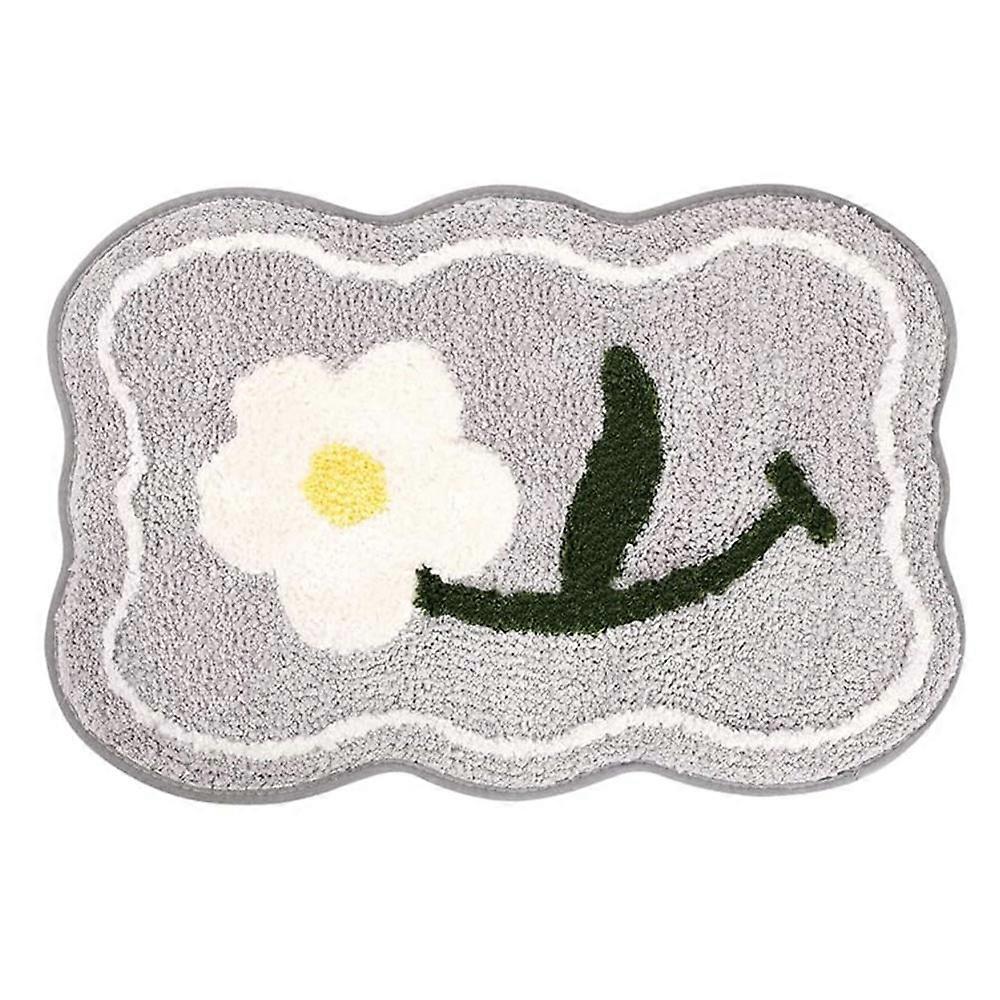 Simple flower bathroom absorbent non-slip mat