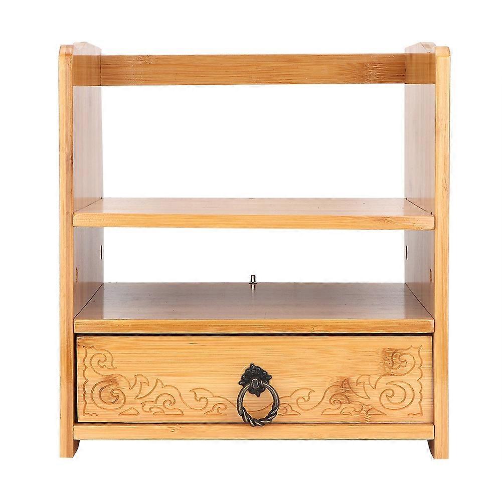 Large Capacity Desktop Storage Rack Office Table Shelf (One Drawer)