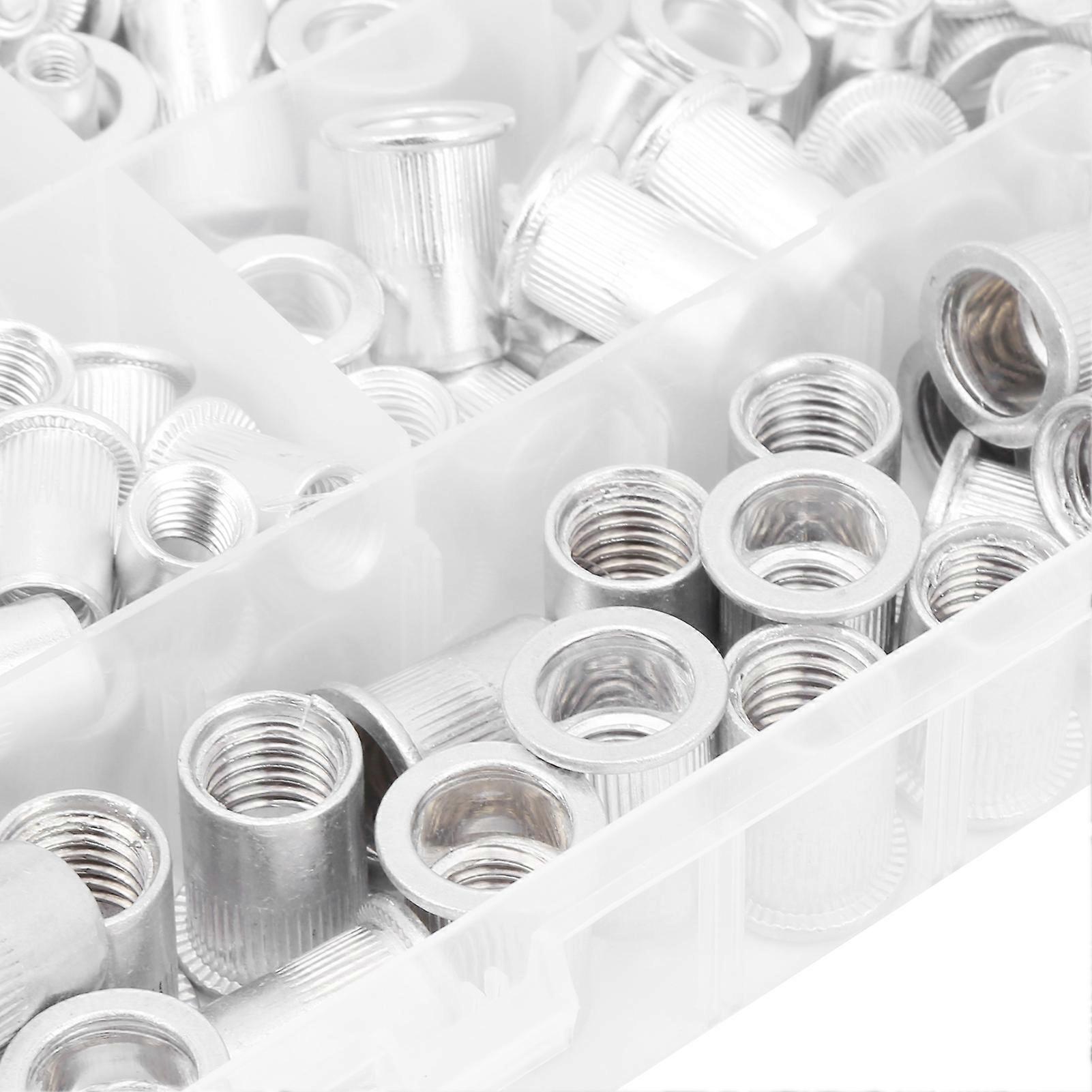 175pcs Aluminum Rivet Nut Insert Set M3/4/5/6/8/10/12 Sizes