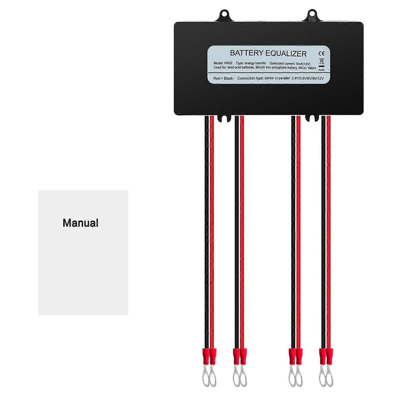 Uadme Battery Active Equalizer,4S 6‑12V Voltage ncer Battery Pack Equalizer for Vehicle Boat