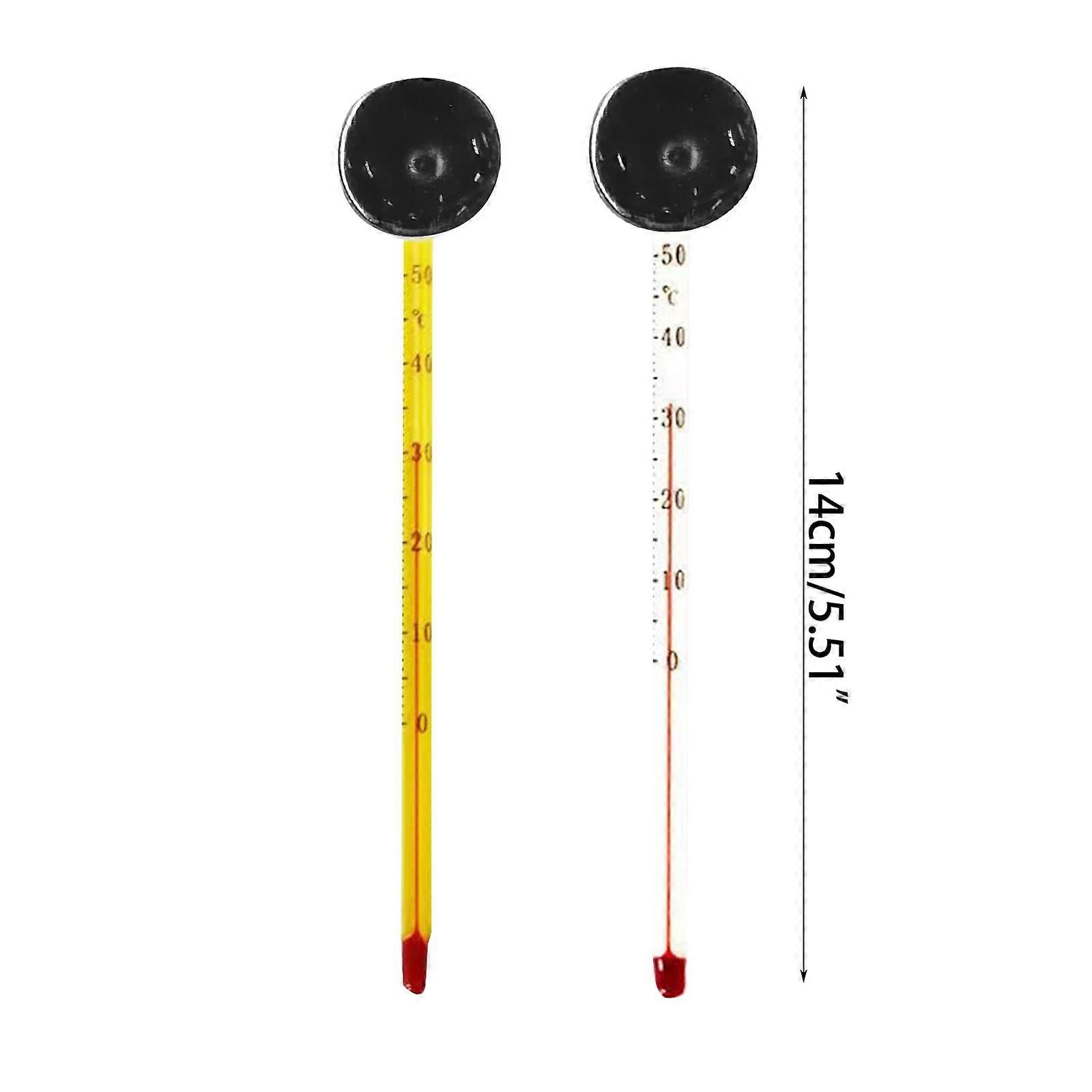 Aquarium Thermometer Stick Waterproof Fish Tank Temperature Monitors Precise Easy-To-Read Measuring Tool for Home White