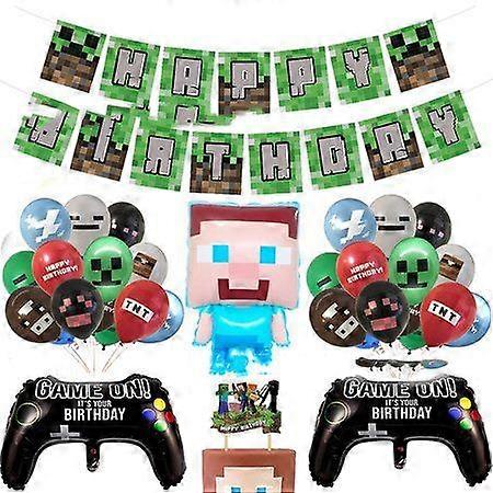 Minecraft Birthday Party All-in-One Disposable Tableware Set