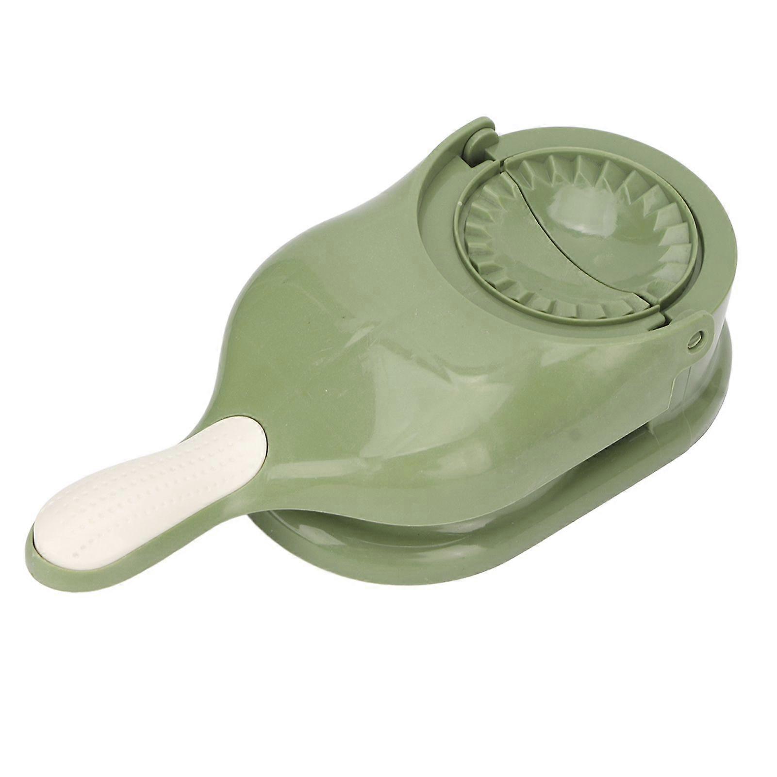 2 In 1 Portable Manual Dumpling Maker Kitchen Dumpling Making Tool Dough Pressing Tool Kitchen Accessories Green