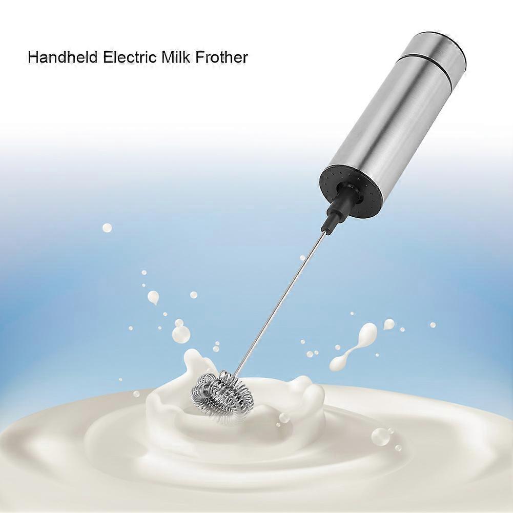 Battery Powered Handheld Electric Milk Frother Double Spring Whisk Coffee Foam Maker