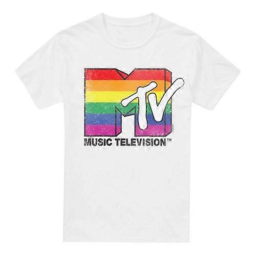 MTV Mens Pride Rainbow Logo T-Shirt