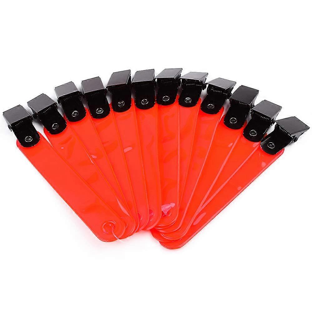 12 Pack Reflective Trail Markers with Clips for Night Use, Durable Waterproof Design, Bright Colors for Visibility