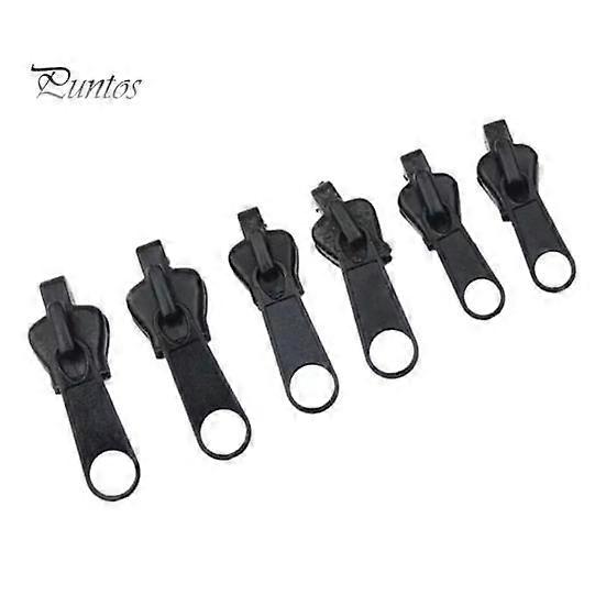 6Pcs/Set Sturdy Anti-rust Zipper Puller Metal Practical Stable Zipper Head for Clothes