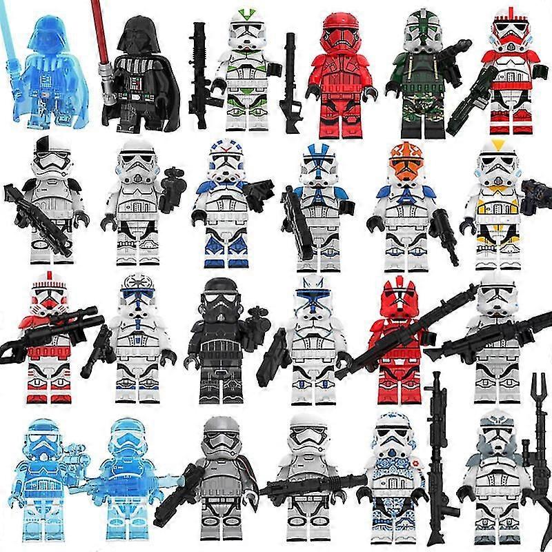 24Pcs/set Star Wars Building Blocks Jedi Master Luke Darth Vader Action Minifigure Toys