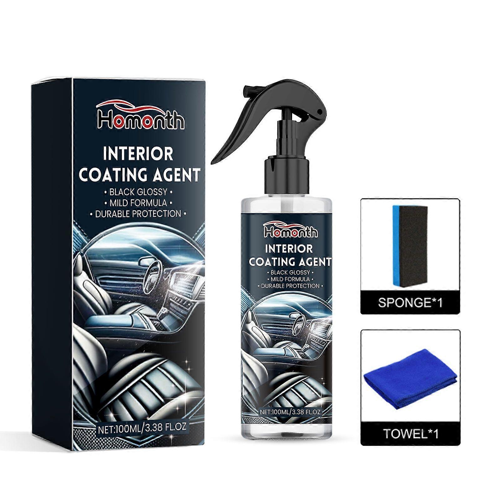 Multi-Purpose Interior Coating Agent for Car Leather & Dashboard Cleaning - 1 Set