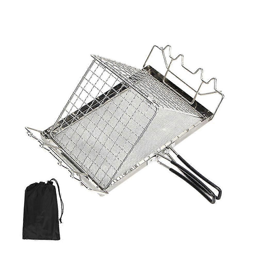 Portable Stovetop Grill Net Mini Foldable Furnace Grill Rack