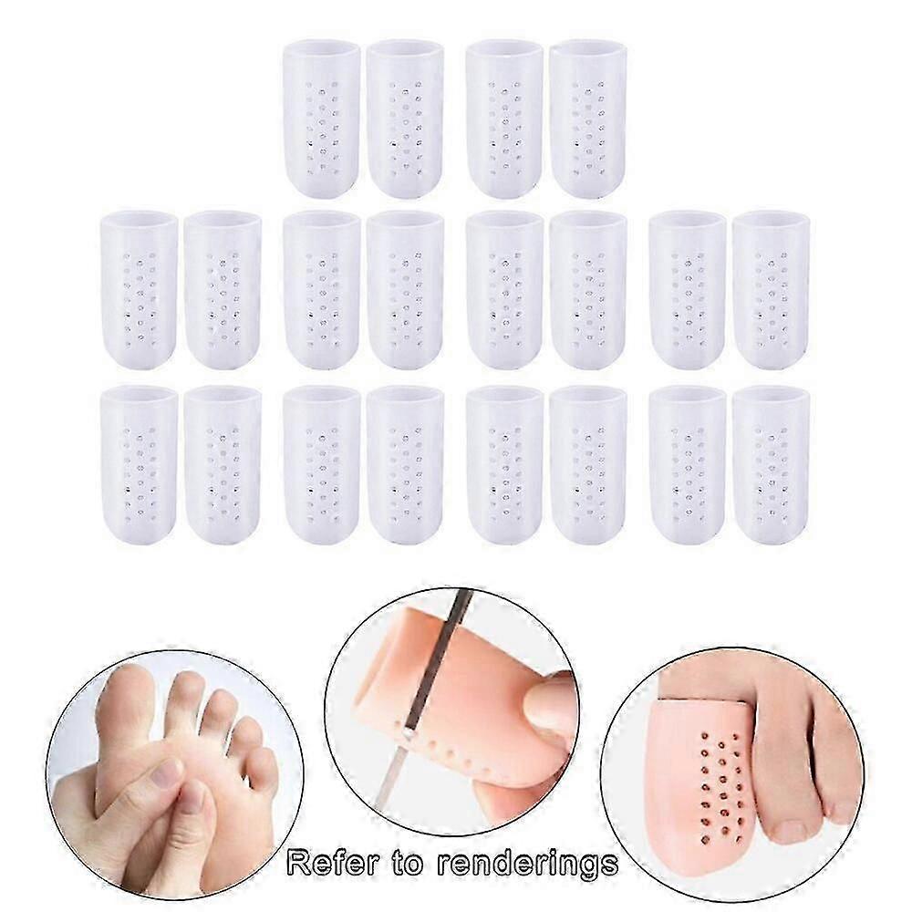 20Pcs Big Toe Caps with Holes Protection for Hammer Toes Toenails Loss Me CSV