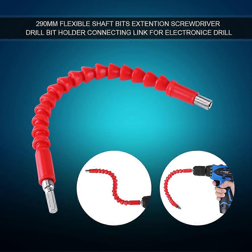 Flexible Shaft Bits 1/4" Hex Shank Extention Screwdriver Bit Holder Connect Link (red)