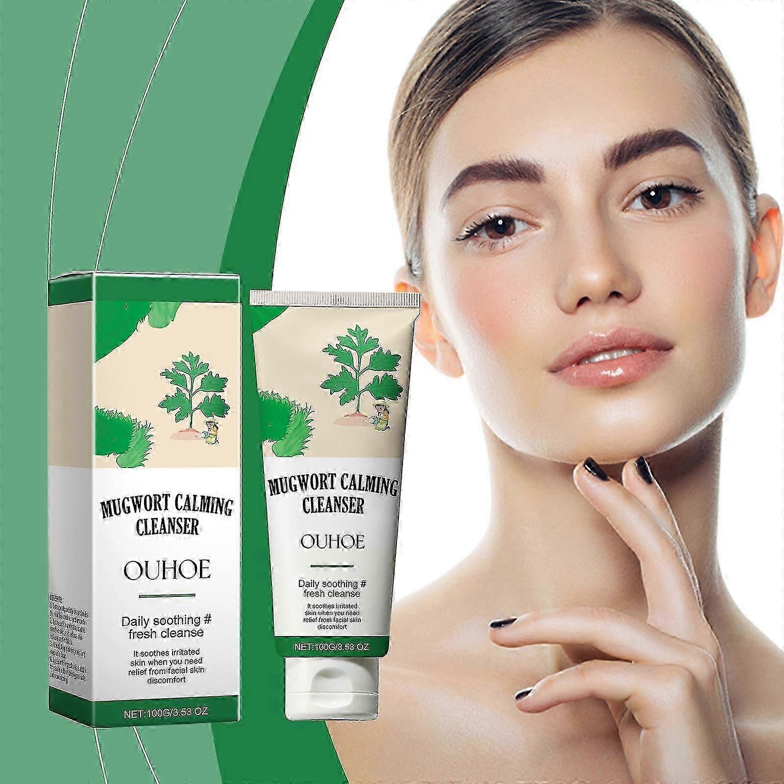 Mugwort Calming Cleanser, Cleanse and Calm Simultaneously, Soothing, Low PH, Moisturizing Face Wash, Cream Type Cleanser