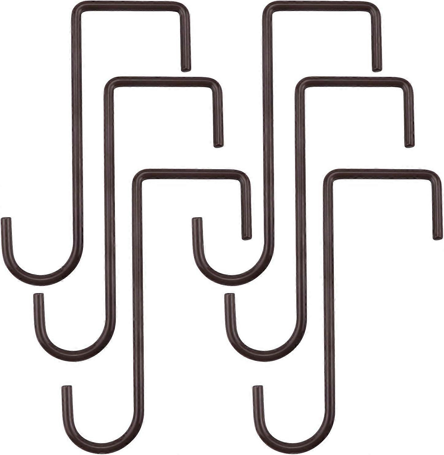 Pack 2 x 6 Inch Fence Hooks, Steel Patio Hooks, Easily Fit Outdoor Hanging Lights, Plants & Planters, Bird Feeders