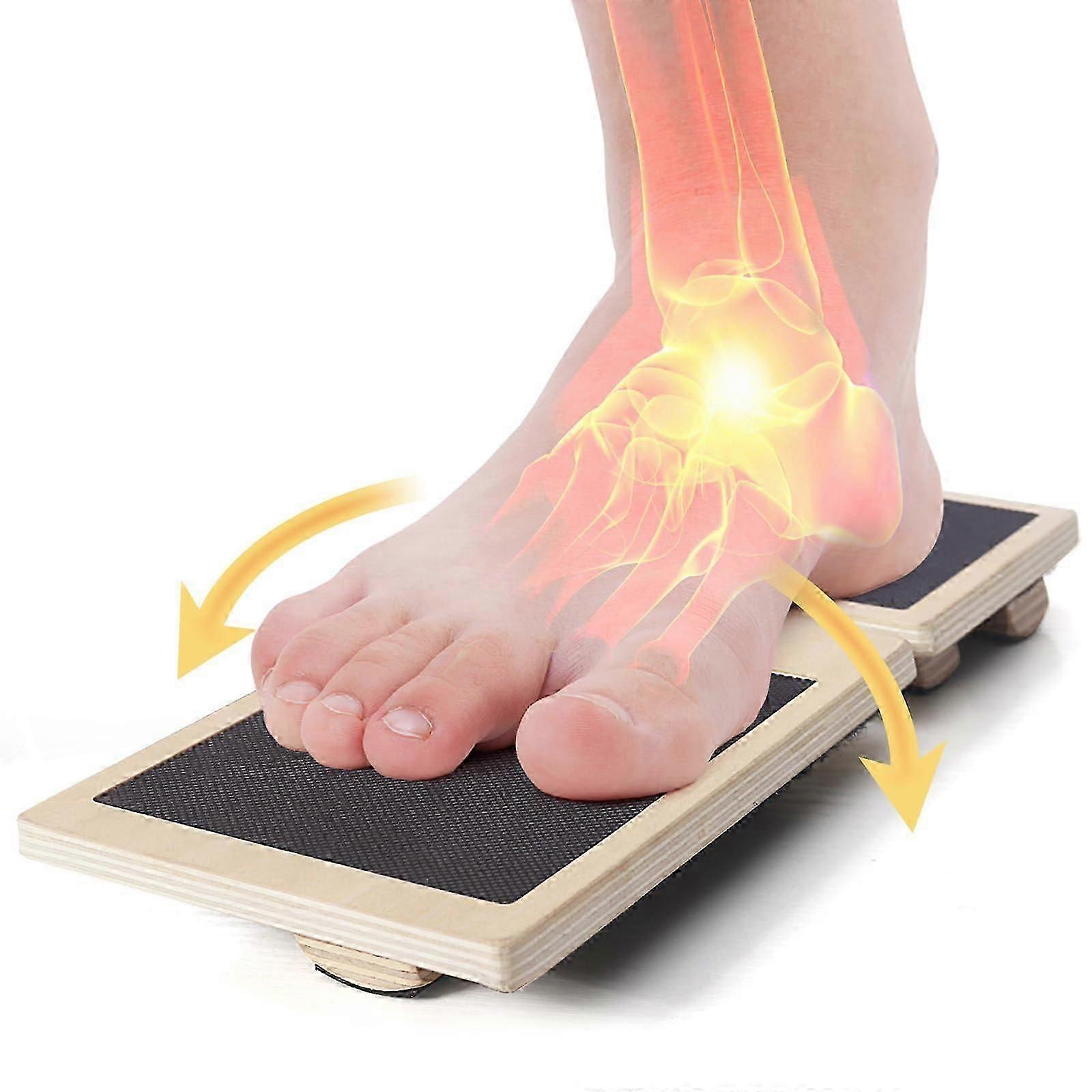 לוח איזון רגל אחת, מאמן לחיזוק כף רגל מעץ, מתאמן לחיזוק קרסול - לוח איזון בלט