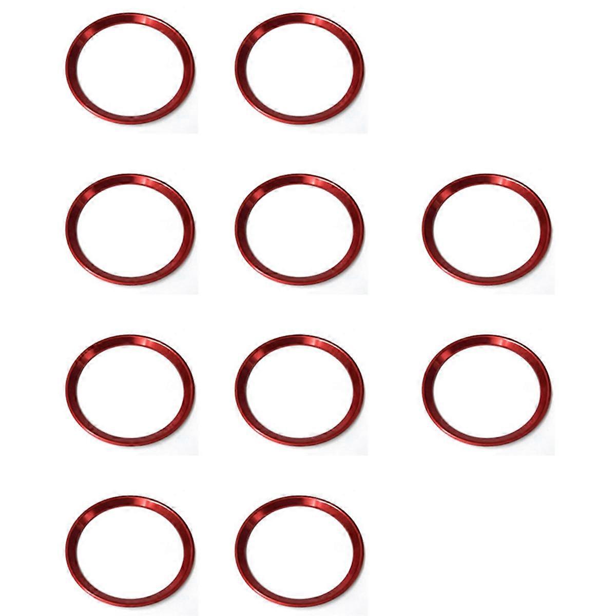 10X Red Steering Wheel Center Logo Decoration Cover Ring Trim for C E CLA GLC Class 2015+