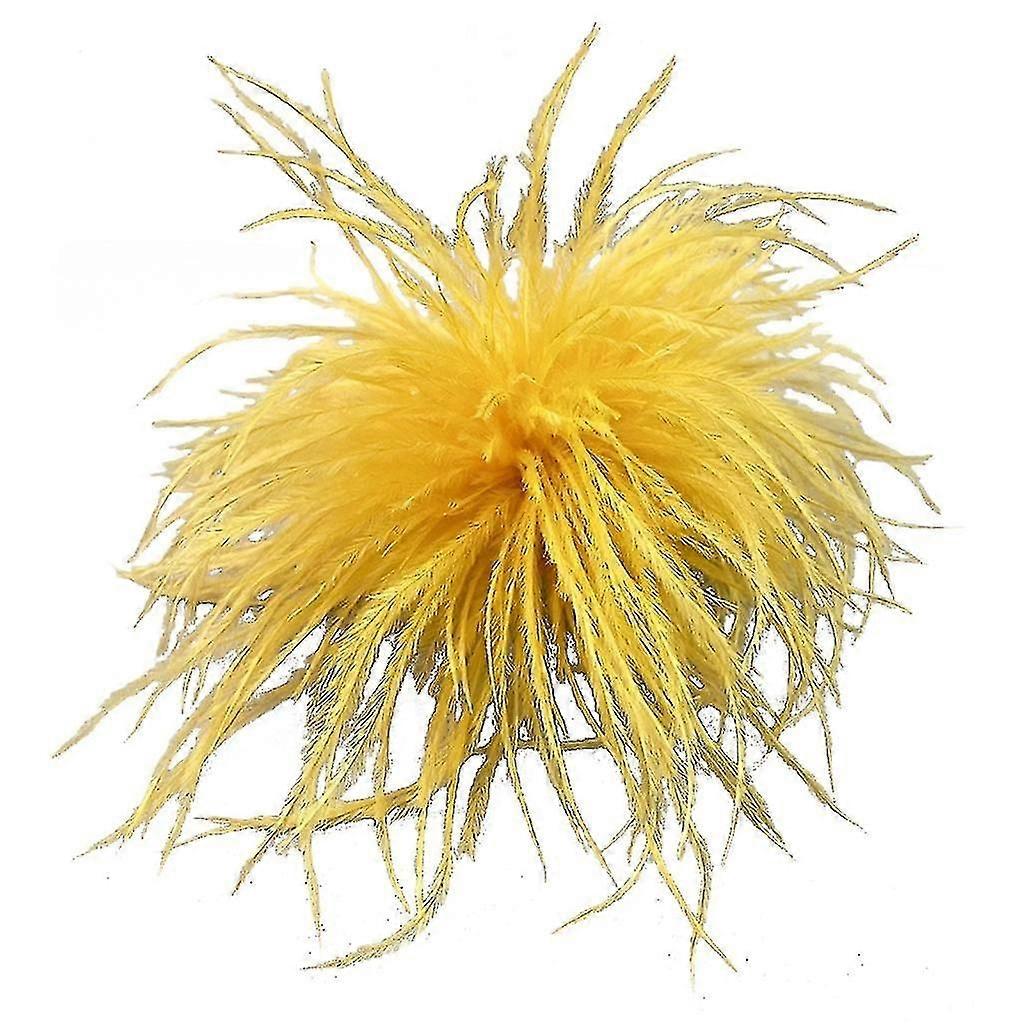 Brooch Feathers Corsages Cloth Decorations Material  Gold