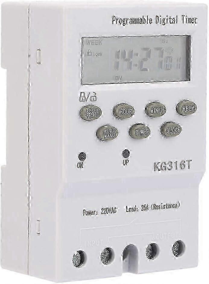 XHX KG316T 220V Microcomputer Time Switch Digital Timer Switch Microcomputer Time Control Switch Automatic Programm Digital Timer Switch