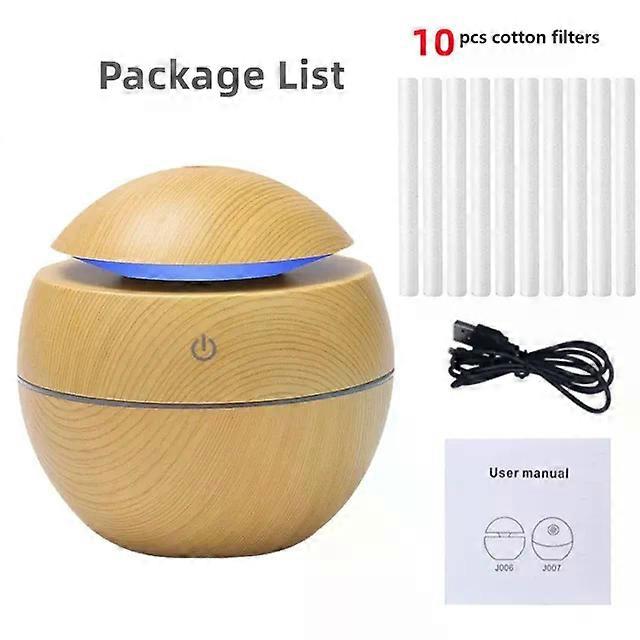 Mini Air Humidifier Usb Ultrasonic Aroma Diffuser Wood Grain 7 Led Light Electric Essential Oil Diffuser For Home Aroma