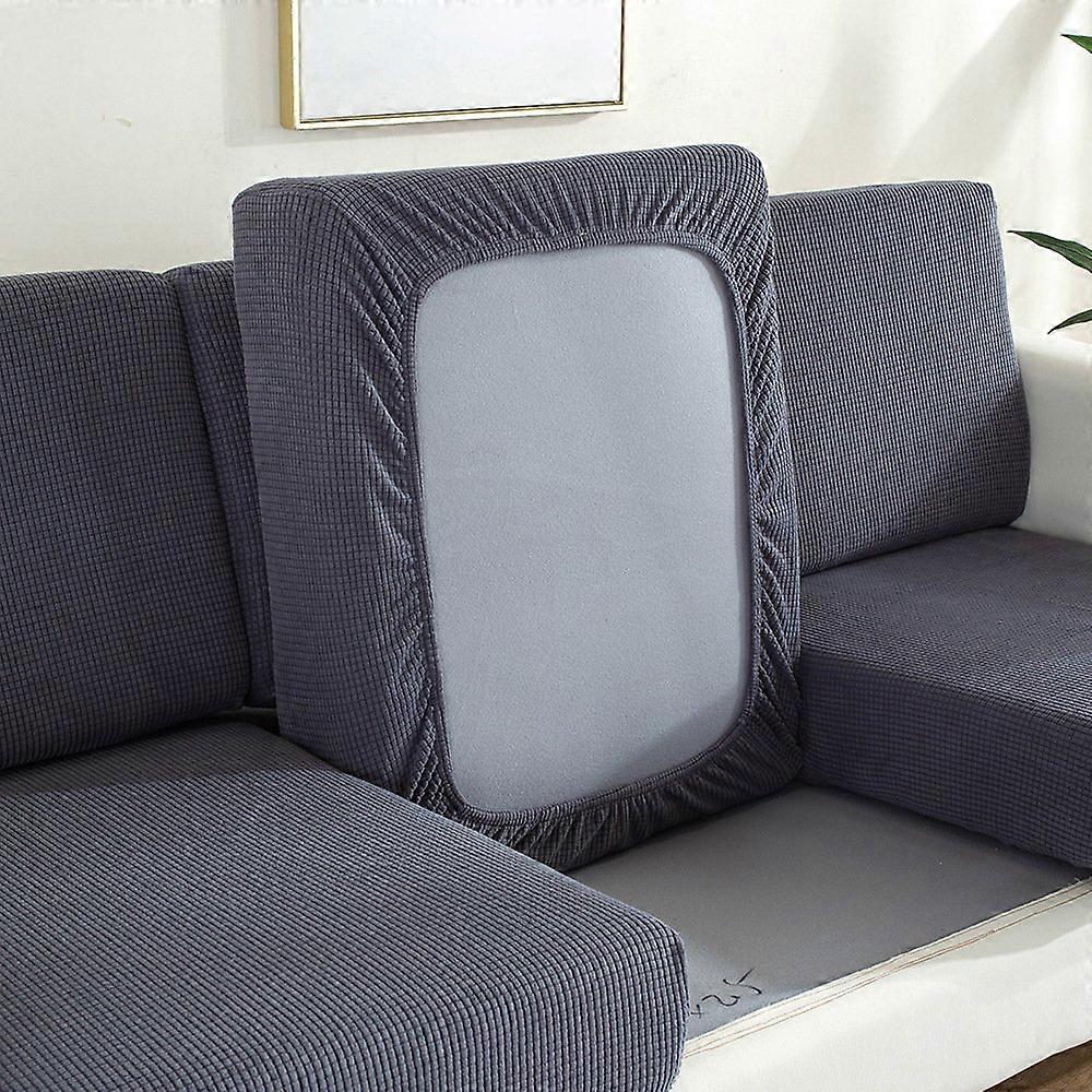 Three People Sofa Cushion Cover Solid Color Corduroy Elastic Seat Cushion Slipcover,Width 50-70cm