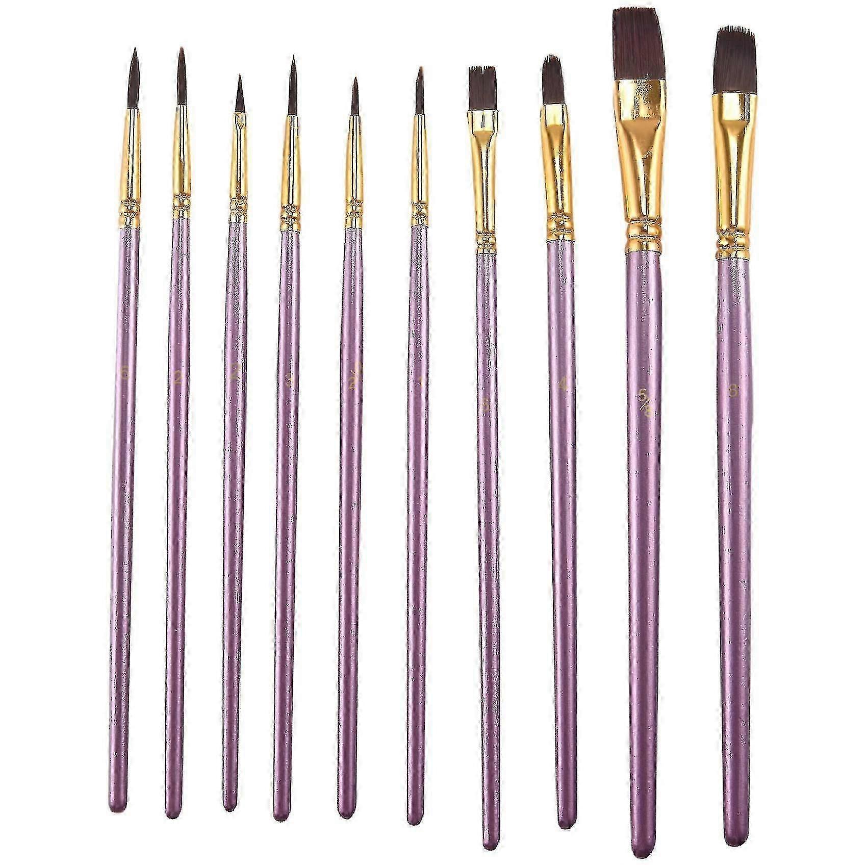 20pcs Paint Brush Set Artist Paint Brushes For Watercolor, Oil Paintings Canvas, Ceramic, Clay, Woo