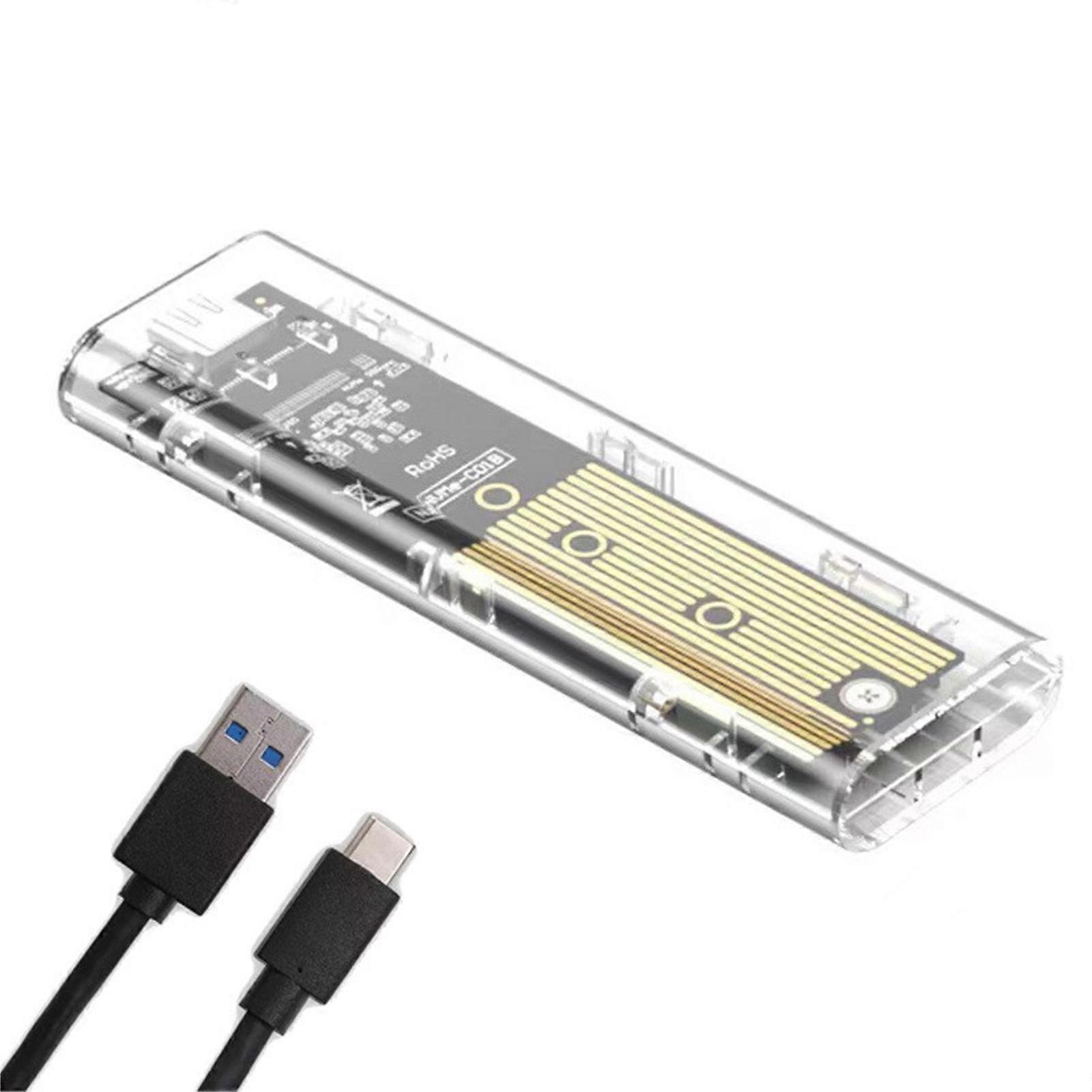 USB C Solid Disk Case Two Protocols PCIe Solid Disk Housing Enclosure Support USB3.2 USB C 10Gbps Heat Dissipation