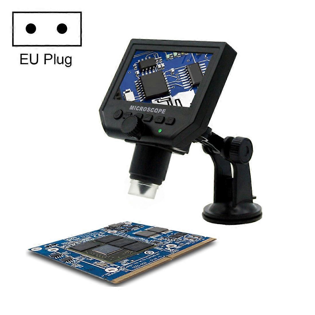G600 600X 3,6MP 4,3-Zoll-HD-LCD-Display Tragbares Digitalmikroskop, Stecker: EU-Stecker