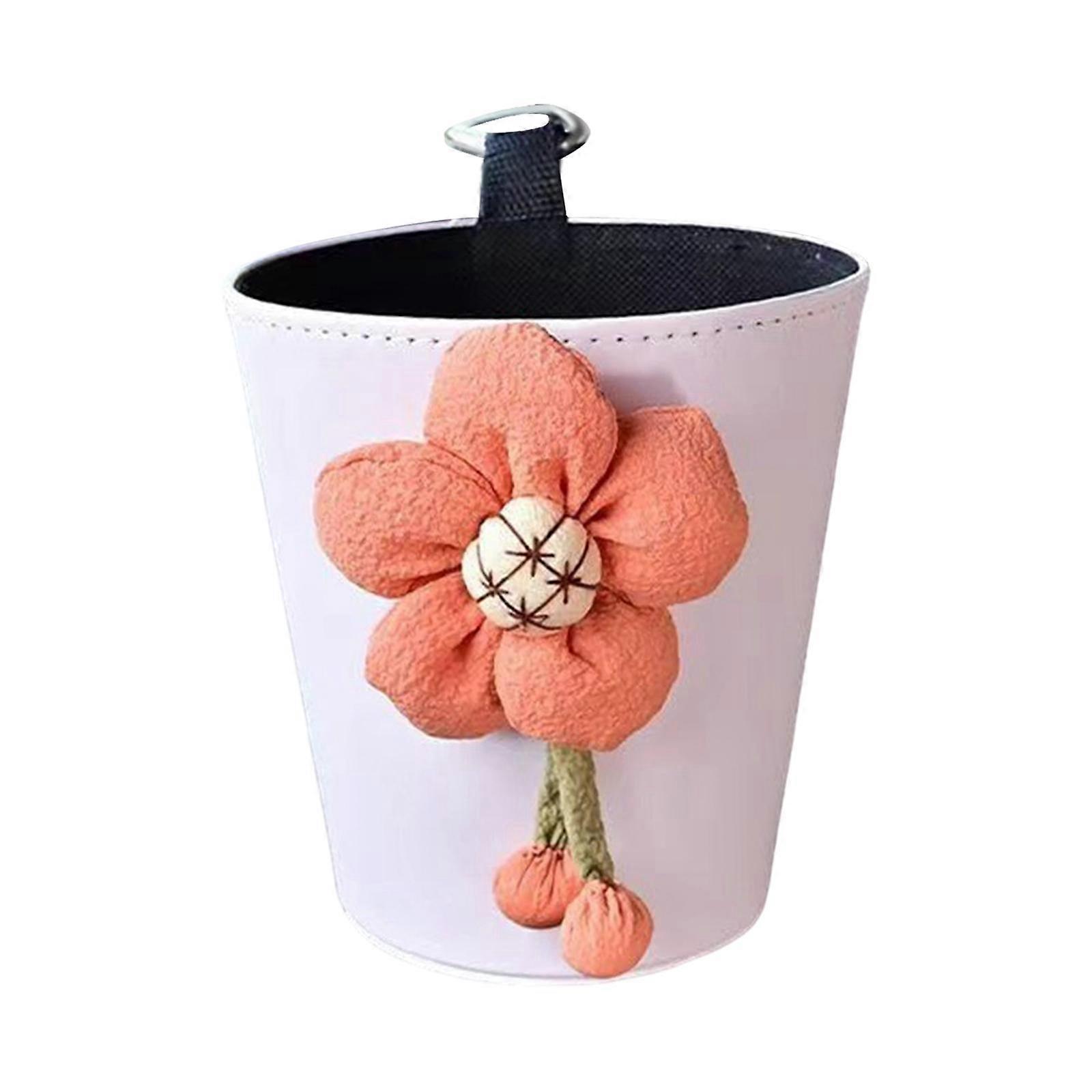 Hanging Car Trash Can Car Storage Organizer with Fixing Hook for Headrest