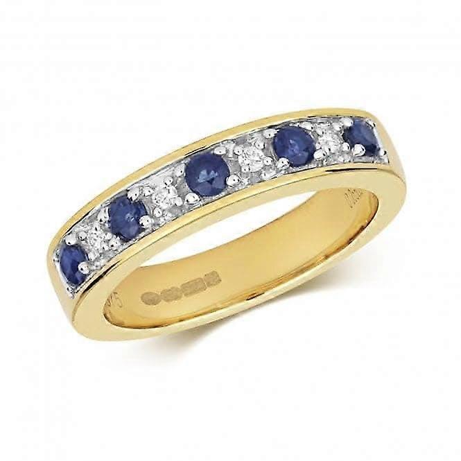 Diamond Half Eternity Sapphire Ring RD277S