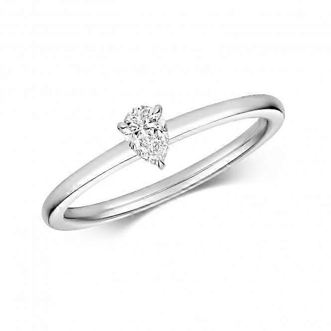 Diamond Pear Shape Solitaire Ring RDQ279W