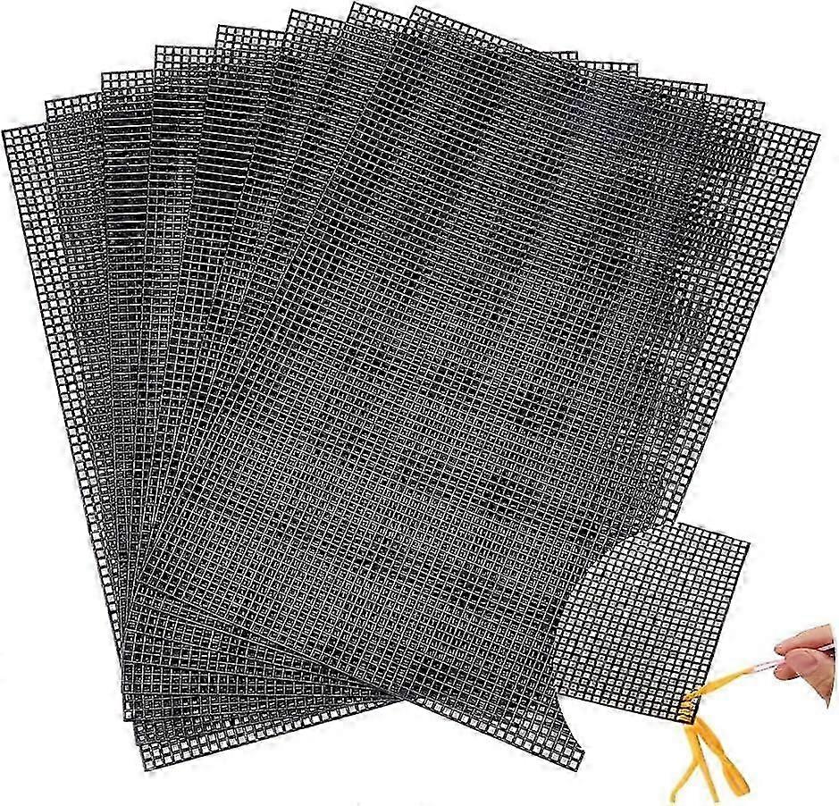 8pcs Plastic Mesh Canvas Sheets Rectangle Blank Needlepoint Canvas Sheets for Embroidery DIY Crochet Canvas Shaper Knitting Mesh Plates Handmade Yarn