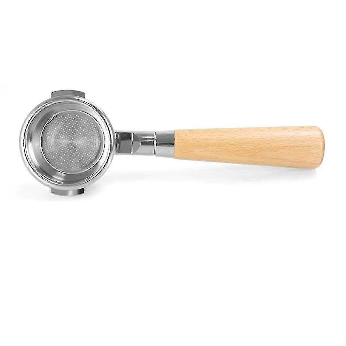 58mm Stainless Steel Includes Filter Basket Double SingleLayer Filter Solid Wood Handle 58mm Coffee Bottomless Handle A