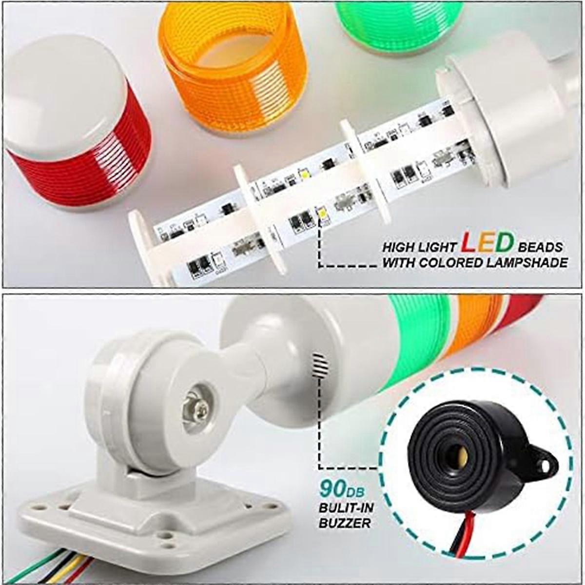 LED Signal Tower Lights, Industrial Signal Warning Lights, Tower Lights and Light Strips, Steady/Fla