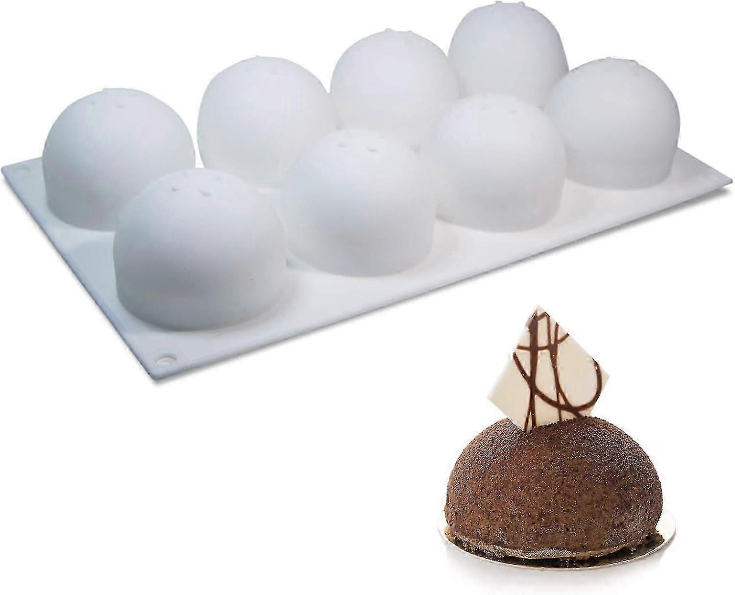 For 3D Sphere Silicone Moulds - Spherical Dessert Molds for Round Mousse, Cake, Truffles, Chocolate Globe