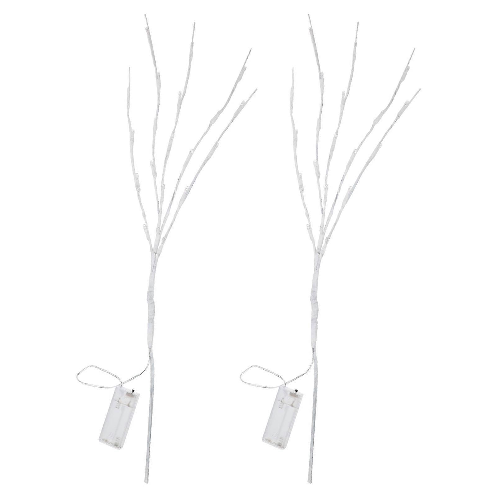 2Pcs Birch Branches LED Light Creative Vase Branches Light Unique Scene Light Decor