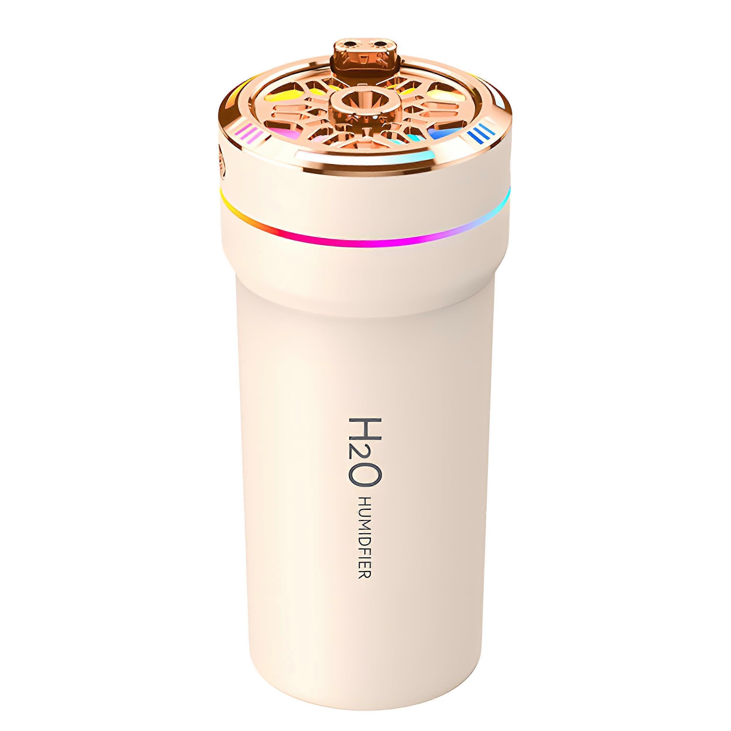 Small Car Humidifier with Starry Sky Laser Lights 300mL USB Powered Cool Mist Auto Shut-Off Quiet for Office